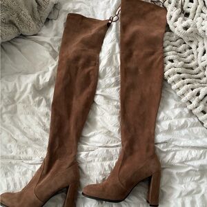 Stuart Weitzman Tan Over-the-Knee Boots